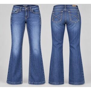 Ariat Jeans Size 27Rx31High Rise slim Trouser Rascal Cotton Blend boot flare y2k
